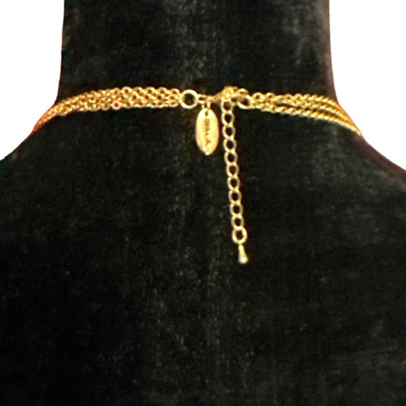 Multi Layered Dangle Star Charm Necklace Gold Tone by Coco and Lolly - Picture 5 of 9